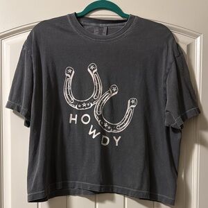 PINK LILY | Howdy Slightly Cropped Oversized Tee